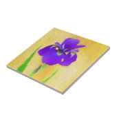 Carreau Peinture Iris à pois pourpre - Chien original mign (Côté)