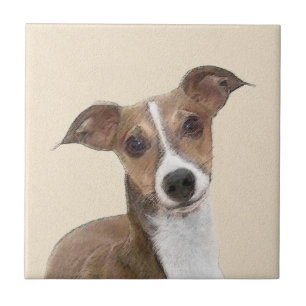 Carreau Peinture italienne Greyhound - Cute Original Chien