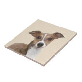 Carreau Peinture italienne Greyhound - Cute Original Chien (Côté)