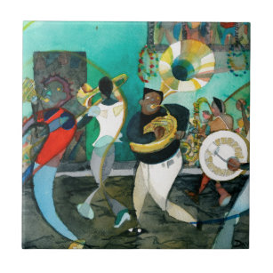Carreau Peinture "jazz de musique de la Nouvelle-Orléans "