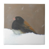 Carreau Peinture Junco foncée - Art original pour oiseaux (Devant)