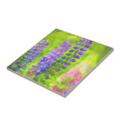 Carreau Peinture Lupine - Art Fleur Original (Côté)