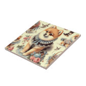 Carreau Peinture mignonne de Poméranie (Côté)