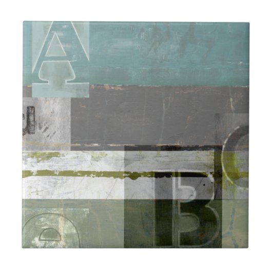 Carreau Peinture moderne avec lettres assorties (Devant)