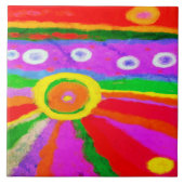 Carreau Peinture numérique Abstraite de chaleur (Devant)