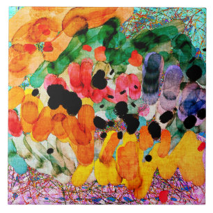 Carreau Peinture numérique Abstraite sans titre 1