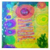 Carreau Peinture numérique Abstraite unique (Devant)