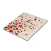 Carreau Peinture orientale de style, fleur de prune au (Côté)