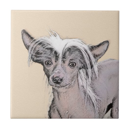 Carreau Peinture originale de chien sans cheveux en Chine (Devant)