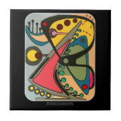 Carreau Peinture parlante abstraite d'homme de la moitié (Devant)