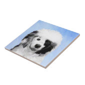 Carreau Peinture Portugaise de Chien d'Eau - Art original  (Côté)