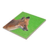 Carreau Peinture Red Fox - Art original de la faune (Côté)