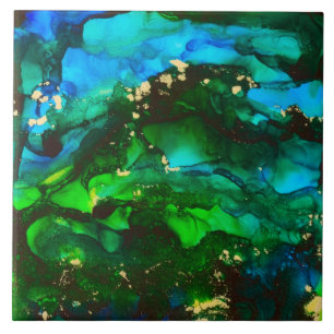 Carreau Peinture renversante d'encre d'alcool