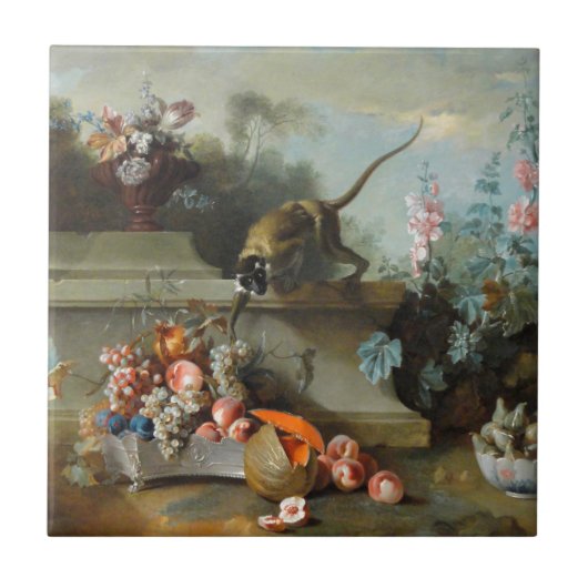 Carreau Peinture rococo pendant l'année de la tuile de (Devant)