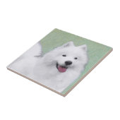 Carreau Peinture Samoyed - Cute Original Chien Art (Côté)
