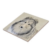 Carreau Peinture Shetland Sheepdog - Jolie art original ch (Côté)