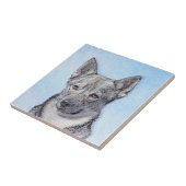 Carreau Peinture Suédoise Vallhund - Cute Original Chien A (Côté)
