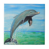 Carreau Peinture sur dauphin (Devant)
