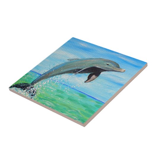 Carreau Peinture sur dauphin (Côté)