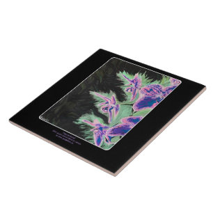 Carreau Peinture sur une orchidée tropicale