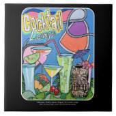 Carreau Peinture tropicale de salon de cocktail de Tiki (Devant)