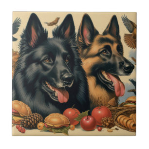 Carreau Peinture vintage belge Tervuren