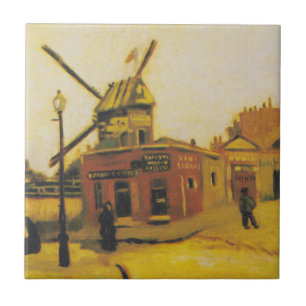 Carreau Peinture vintage de Van Gogh Paris Moulin