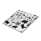 Carreau Peintures rupestres - art primitif (Côté)