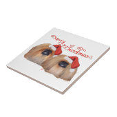 Carreau Pékinois Joyeux Noël (Côté)