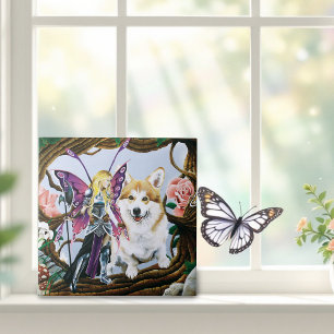 Carreau Pembroke Welsh Corgi Fairy Imaginaire