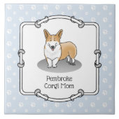 Carreau Pembroke Welsh Corgi Maman (rouge 1) Chien Maman M (Devant)