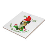 Carreau Pembroke Welsh Corgi Noël (Côté)