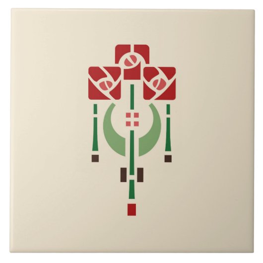 Carreau Pendentif "rose " de Hélène adoptif (Devant)