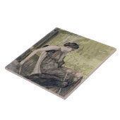 Carreau Pénélope tissant un linceul pour Laertes son (Côté)