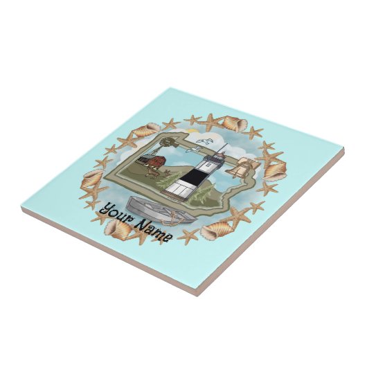 Carreau Pennsylvania Shells Lighthouse Tile (Côté)