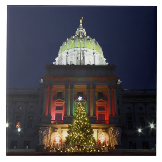 Carreau Pennsylvania State Capitol Christmas Tree Lights (Devant)