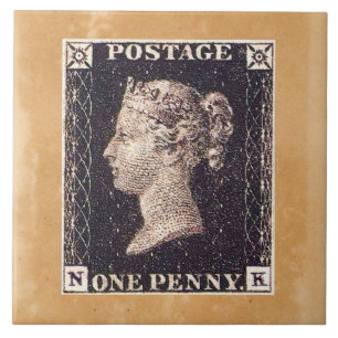 Carreau Penny Black Postage Timbre