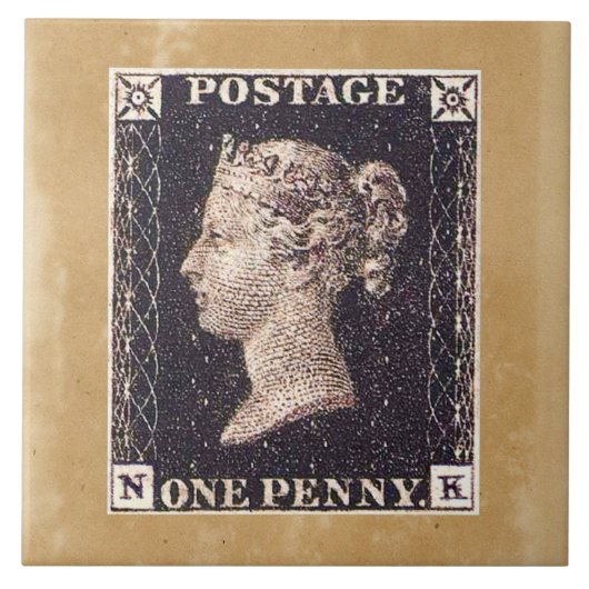 Carreau Penny Black Postage Timbre (Devant)