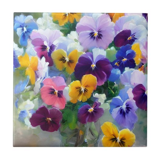 Carreau Pensées Colorées (Devant)
