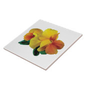 Carreau Pensées Jaune Clair et Orange (Côté)