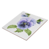 Carreau Pensées Violettes Fleurs Art Botanique (Côté)
