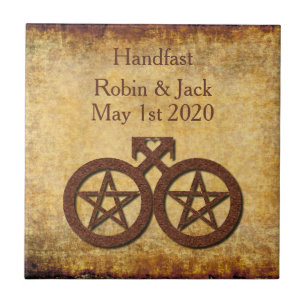 Carreau Pentacle Rustique Pagan Gay Handfasting Carrelage 