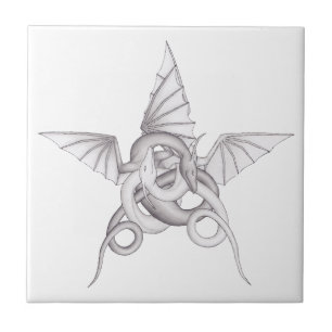 Carreau Pentagone étoilé de dragon