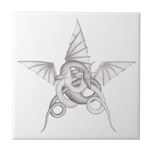 Carreau Pentagone étoilé de dragon (Devant)