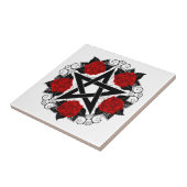 Carreau Pentagramme aux roses rouges (Côté)