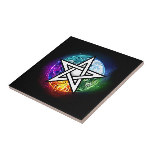 Carreau pentagramme du Wiccan (Côté)