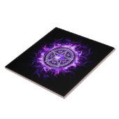 Carreau Pentagramme mauve-lune (Côté)