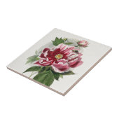 Carreau Peony Rose botanique vintage (Côté)