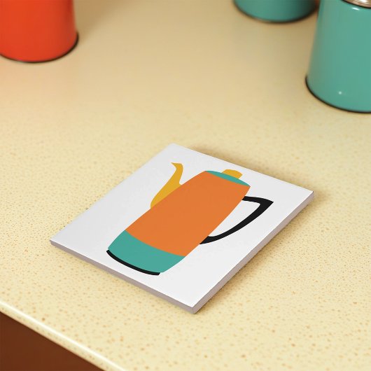 Carreau Percolateur de café orange