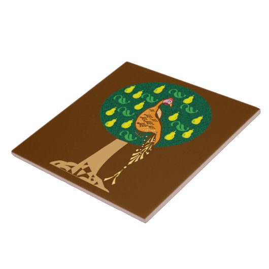 Carreau Perdrix dans un poirier (Côté)